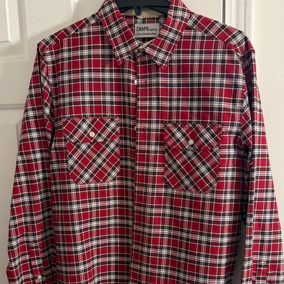 Chaps Other - Chaps Red, White and Black Plaid Button-Down Shirt